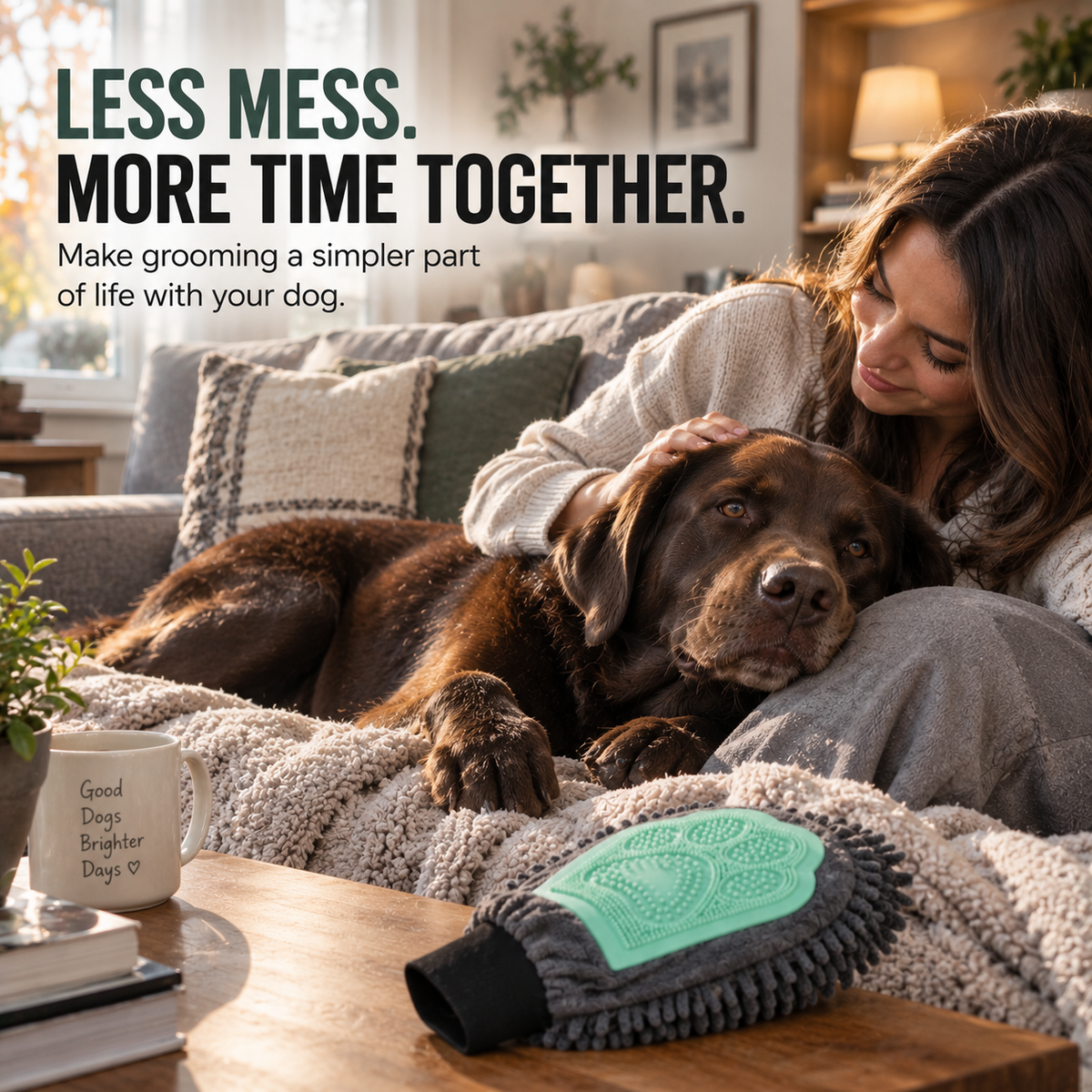 2-in-1 Dog Grooming & Bath Mitt