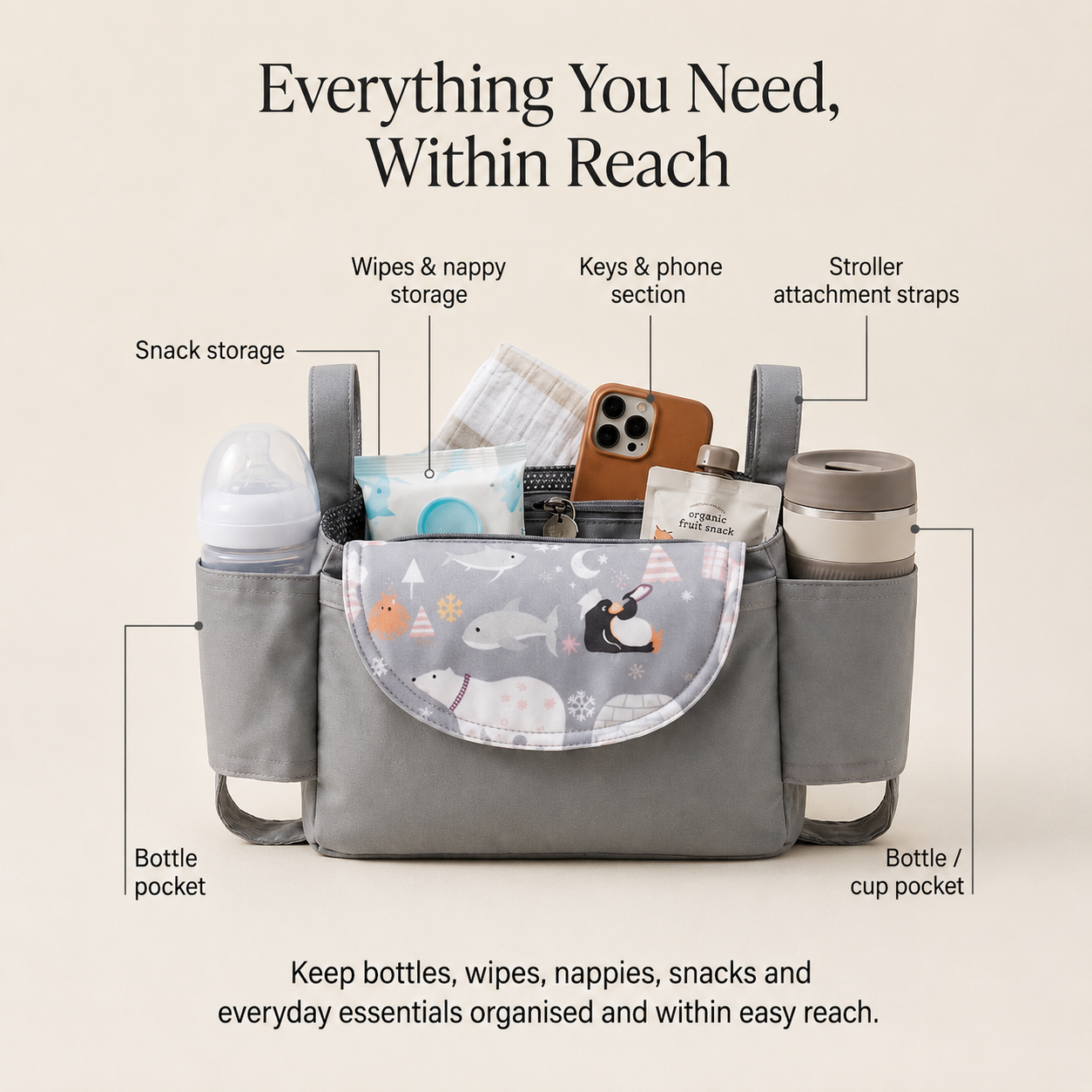 StrollMate™ - Stroller Organizer